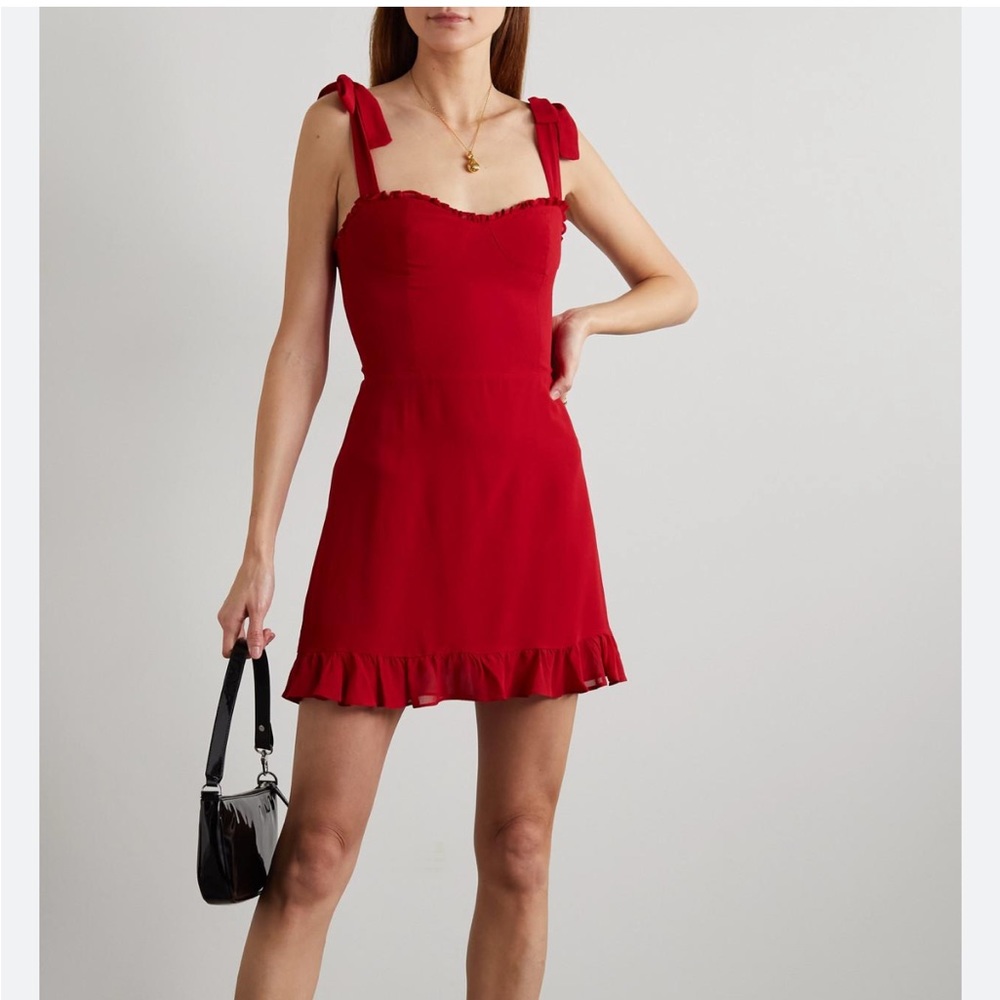 Reformation red short dress